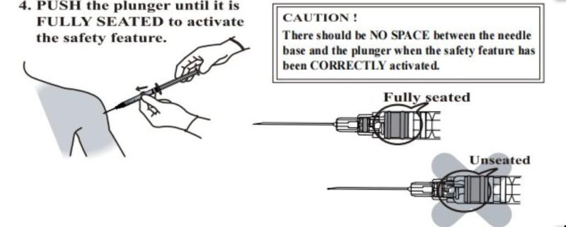 High Quality Retractable Safety Syringe/Disposable Syringe to Protect Nurse and Patients with Competitive Price