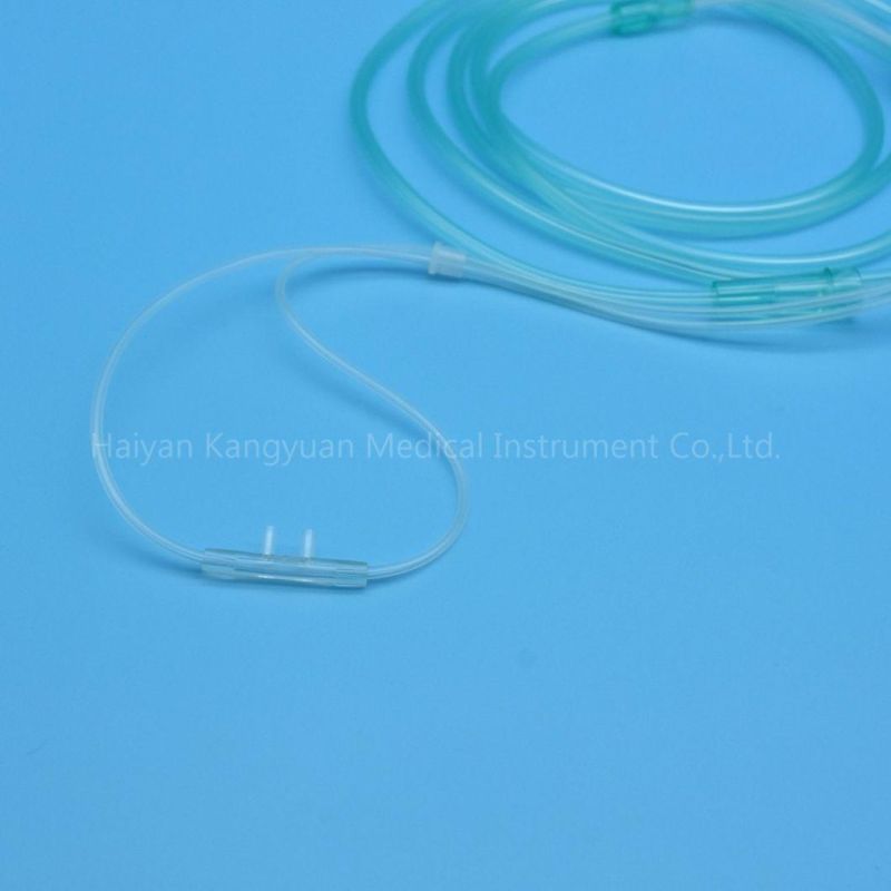 Disposable Medical Oxygen Nasal Cannula PVC Transparent Tube Oxygen Cannula