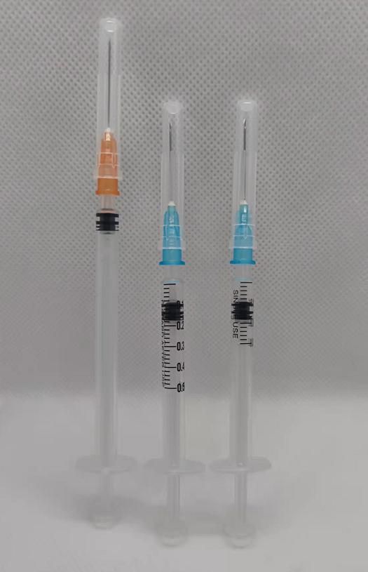 Disposable Eto Sterilized Auto Disable Vaccine Syringe 0.3ml with Mounted Needle