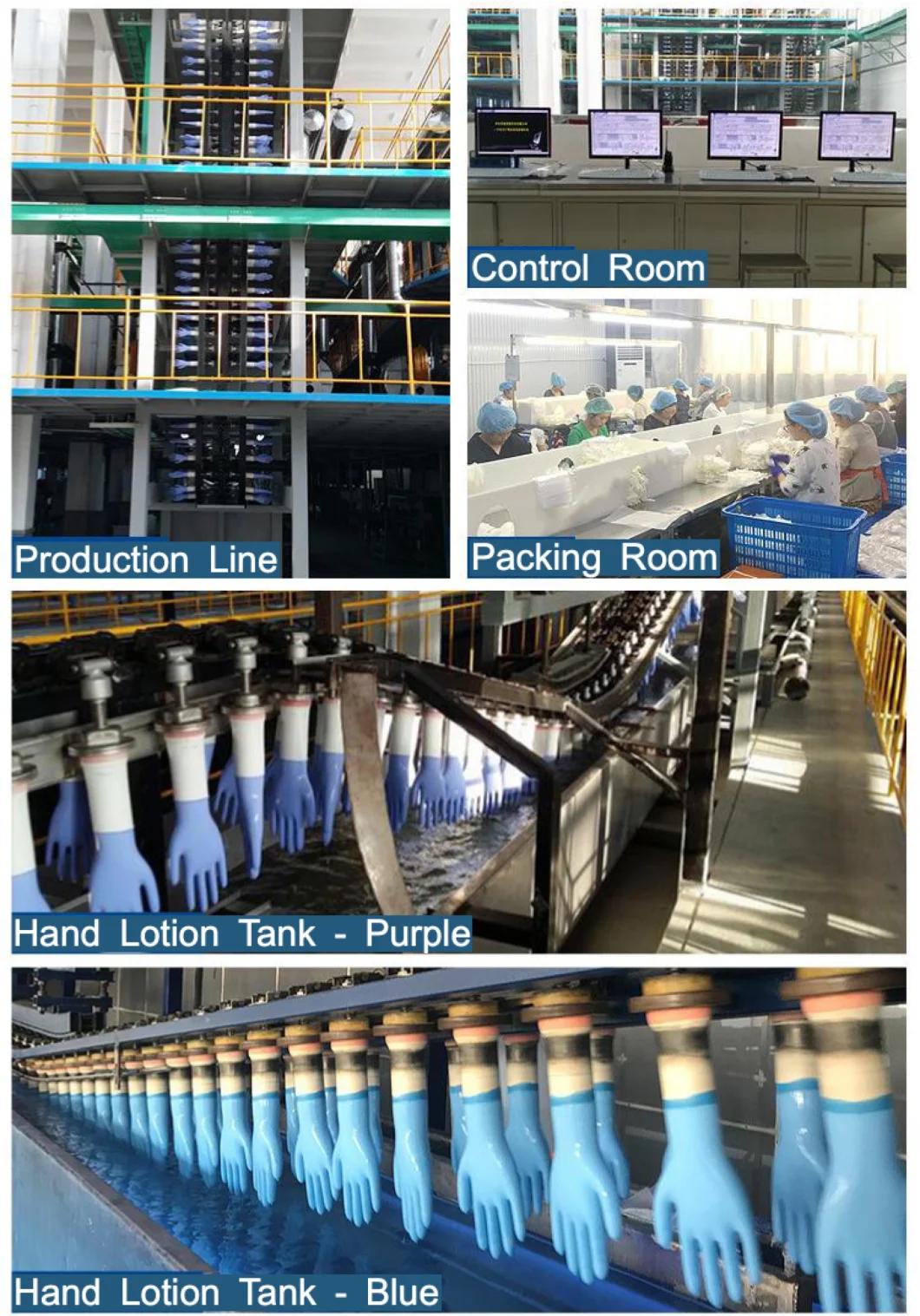 Factory Manufacture Powder Free FDA CE 510K En455 Disposable Examination Nitrile Gloves