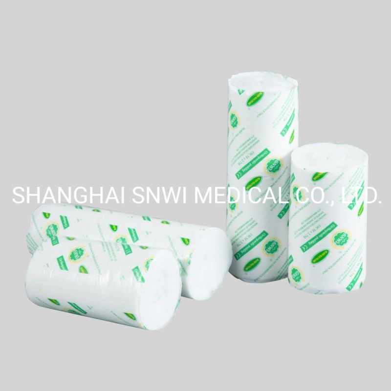 CE Standard Medical Surgical Hemostatic Absorbent Cotton Sterile Gauze Bandage Roll, Medical Supply Gauze
