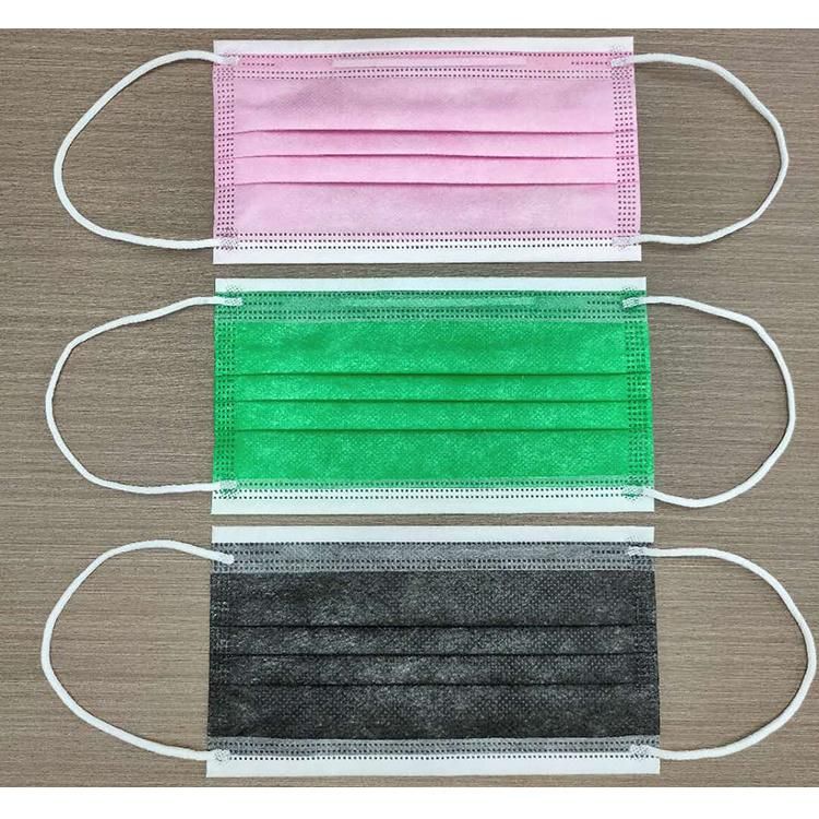 Manufacturers Supply Disposable Color Masks Non-Woven Fabric Three-Layer Face Mask