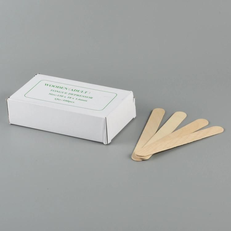 150X18X1.6mm Disposable Wooden Tongue Depressor