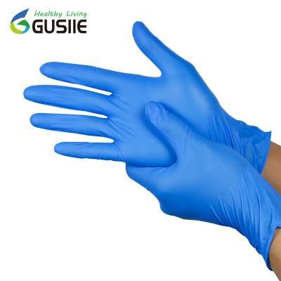 High Quality Latex Free Clear Blue/White/Black/Purple Nitrile Gloves Powder Free Disposable Medical Examination Large Gloves