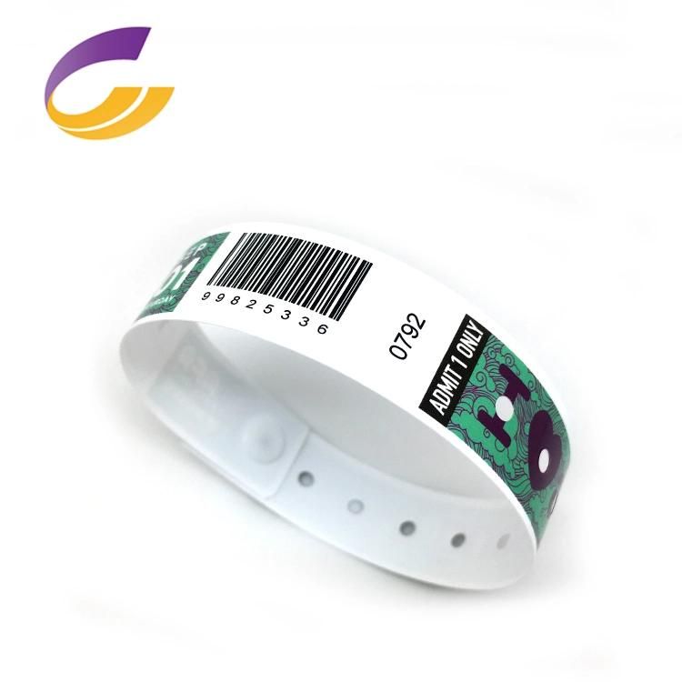 2021 Hot Sale Plastic Barcode/Qr Code Wristband for Event
