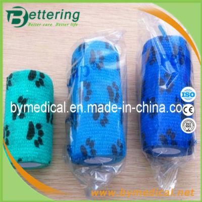 Dog Paw Printing Non Woven Cohesive Bandage