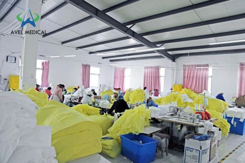 Non-Woven Disposable Anti-Virus Surgeon Hospital Suits SMS Nonwoven Sterile Isolation Gown