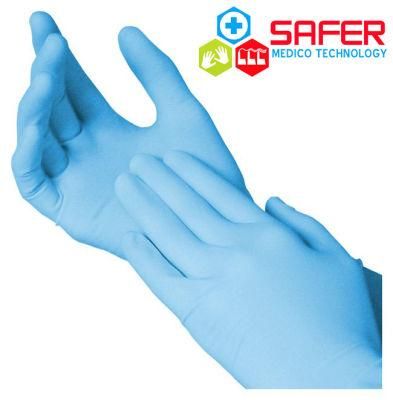 Blue Medical Disposable Examination Nitrile Gloves