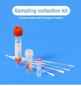 Disposable Nasal Sampling Collection Swab Flocked with Vtm