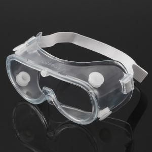 China Manufacturer Industrial Clear ANSI Z87.1 Ce FDA Approved Plastic Anti-Fog Eye Protection Isolation Safety Glasses Goggles