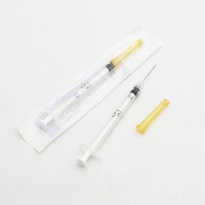 China Factory Promotion CE ISO OEM 0.3ml 0.5ml 1ml Medical Insulin Syringe Plastic with Safety Needles