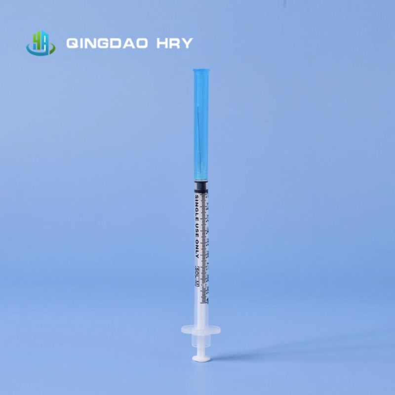Manufacture of 1 Ml Disposable Vaccine Syringe with Needle Eo Sterile CE&ISO