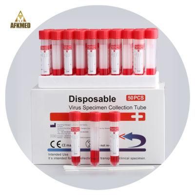 Empty Medical Disposable Collection Nasal Oral Swab Virus Sampling Tube