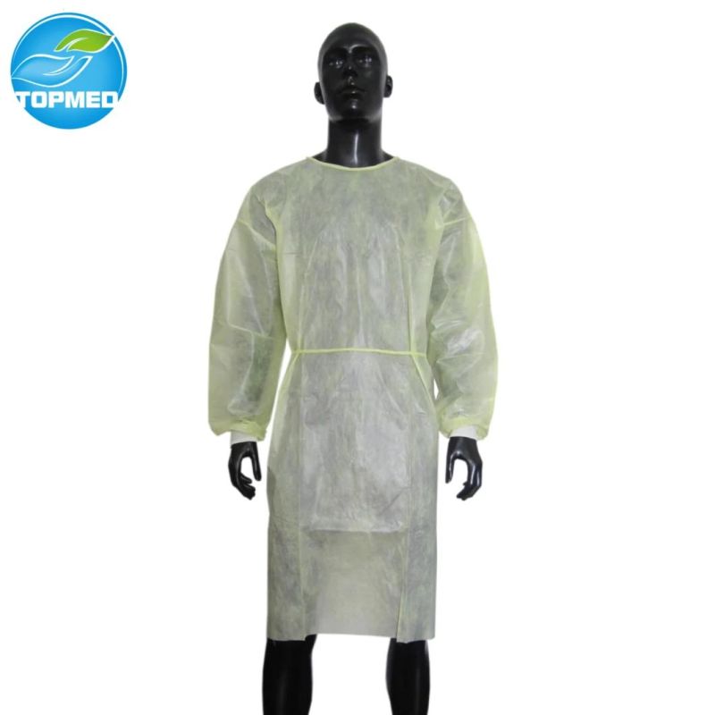 OEM Supported Disposable PP/SMS/PP+PE Surgical Gown Isolation Gown