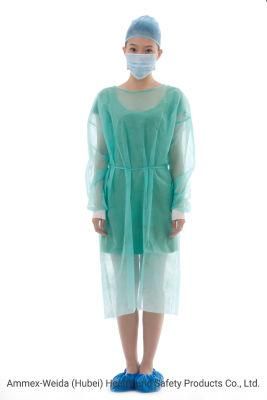 Medical Use Non-Woven Isolation Gown with Knitted Wrist/Hospital Use Non-Woven Isolation Gown