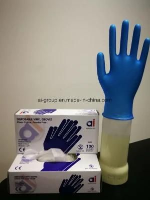 Medical Use Disposable Blue Vinyl Gloves