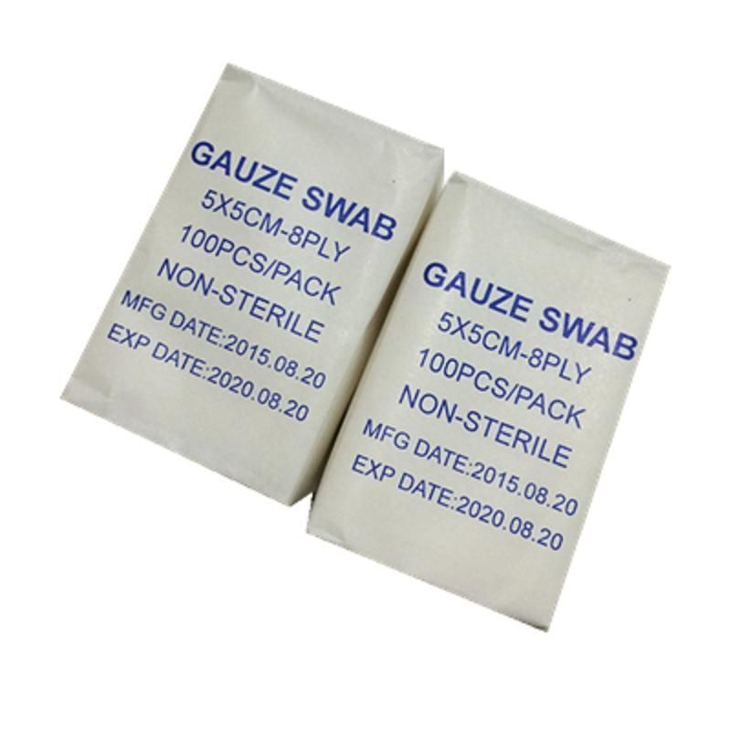 HD5 Certified Medical Wound Care White Absorbent Sterile Gauze Swab Pack