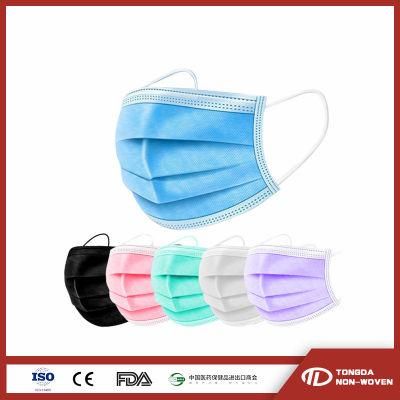 3-Ply 3 Layers Colorful Adult Kids Children Disposable Custom Protective Fabric Meltblown Nonwoven Face Mask