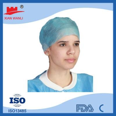 Surgical Disposable Non Woven Bouffant Head Cover Nurse Cap