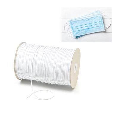 KN95 N95 Earloop Round Flat Earloop 2.5mm 3mm 5mm 7mm White Black Colorful Earloop for Face Mask