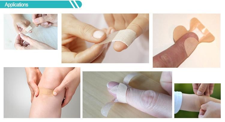 PE PU Elastic Fabric Transparent Waterproof Wound Plaster Adhesive Bandage Band Aid