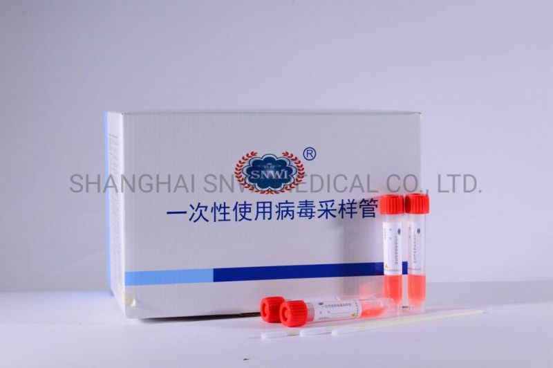 Vtm Kit/Utm Kit Universal Transport Medium Kit /Virus Viral Transport Medium Tube with Nylon Flocked Nasal Oral Sampling Swab for Sample Specimen Collection