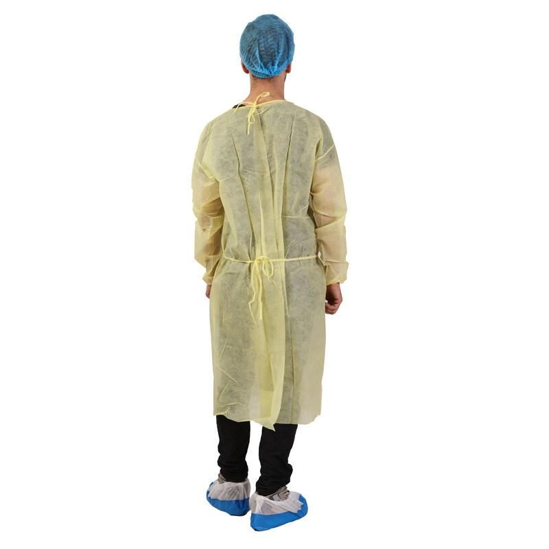 Non Sterile PP Disposable Medical Isolation Gown