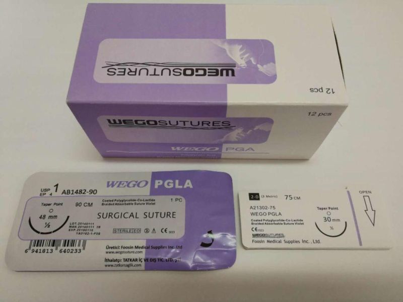 Wego Pgla Surgical Sutures with High Quality Packaging