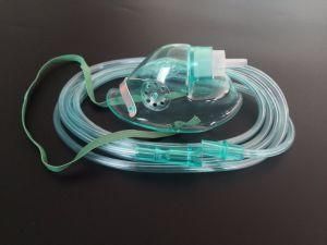 High Quality PVC Green/Transparent Qxygen Mask with 210cm Tube as Oxygen Mask