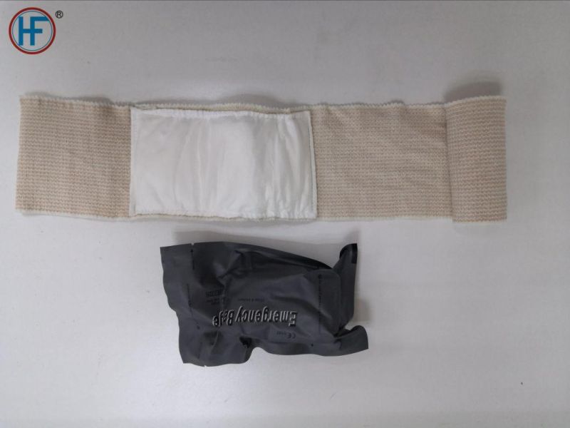 Medical Compression Bandage with Stop Bleeding Pad Emergency Bandage 15cm X 4m