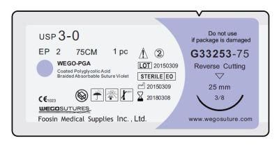 Violet PGA Surgical Sutures for Wound Care