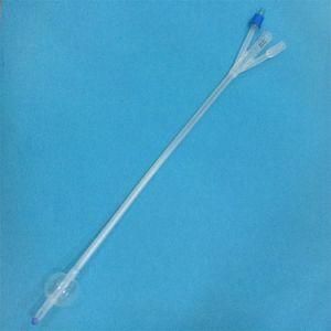 ISO 13485 and Ce Certificate Approved 3-Way 100% Silicone Foley Disposable Catheter with Balloon