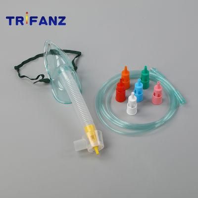 Hospital Disposable Medical Products PVC Venturi Oxygen Mask with Diluters for Neonate Child Adult