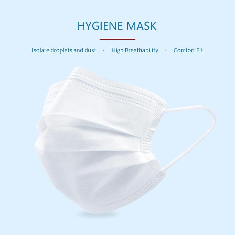 CE Disposable Face Mask 3ply Bfe>=95% En14683