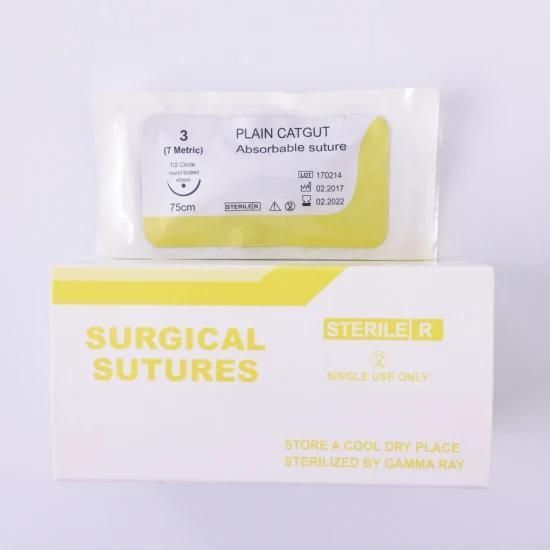 Disposable Absorbable Surgical Suture with Needle Polyglycolic Acid