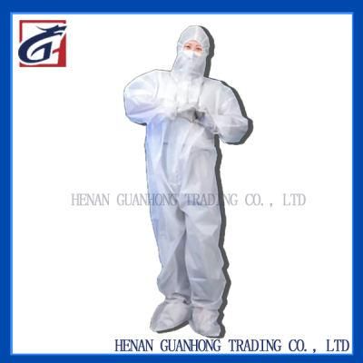 Disposable Medical White PP+PE Isolation Coverall