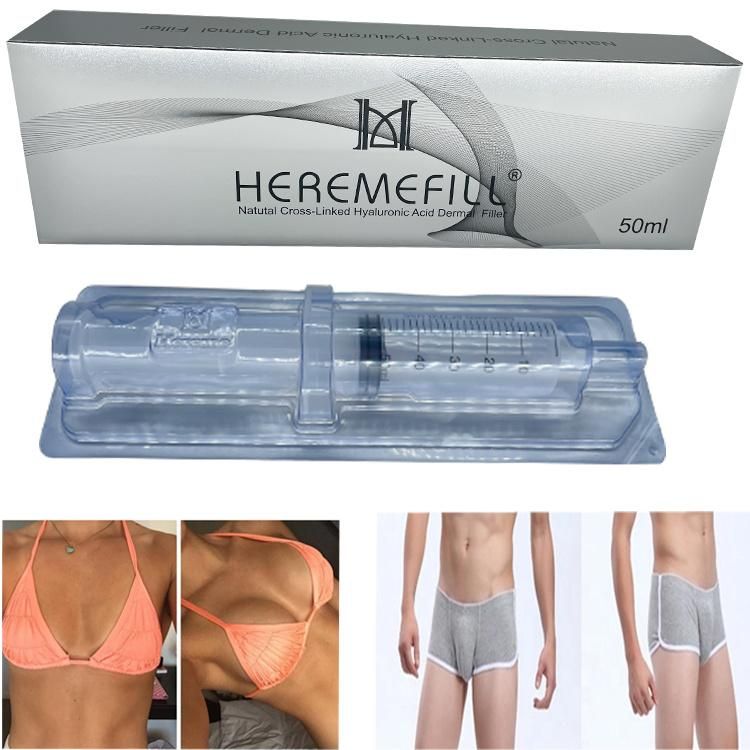 Heremefill Selling 50ml Breast Dermal Filler Enlargement Ha Acido Hyaluronico Buttock