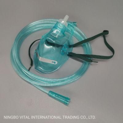 Elongated Under The Chin 2m Crush Resistant Tubing Medical Disposable Adult L Oxygen Mask