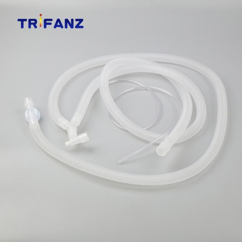 China Factory 1.5m 1.8m Disposable Medical Anesthesia Ventilator Corrugated Circuit for ICU Neonate Type Available