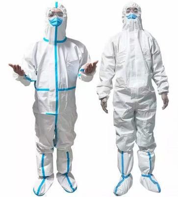 High Quality Production Factory Direct Safety PPE Protective Disposable Coverall 65GSM