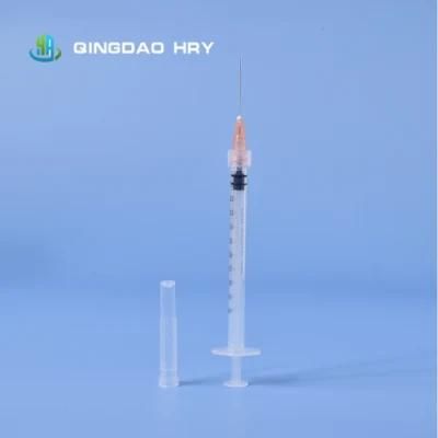 Disposable Medical Syringe 1ml Luer Lock with Needle 25g From China FDA 510K CE&ISO