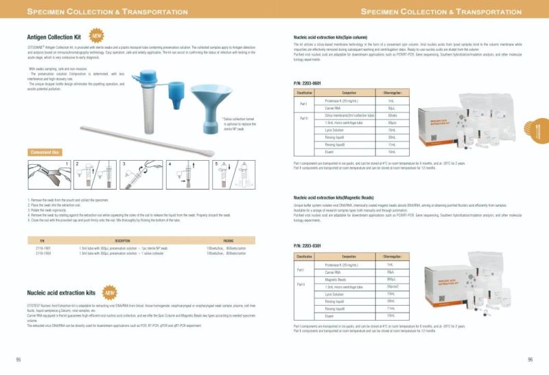 Individual Rapid Diagnostic Antigen Rapid Test Kit Saliva Collection Kit