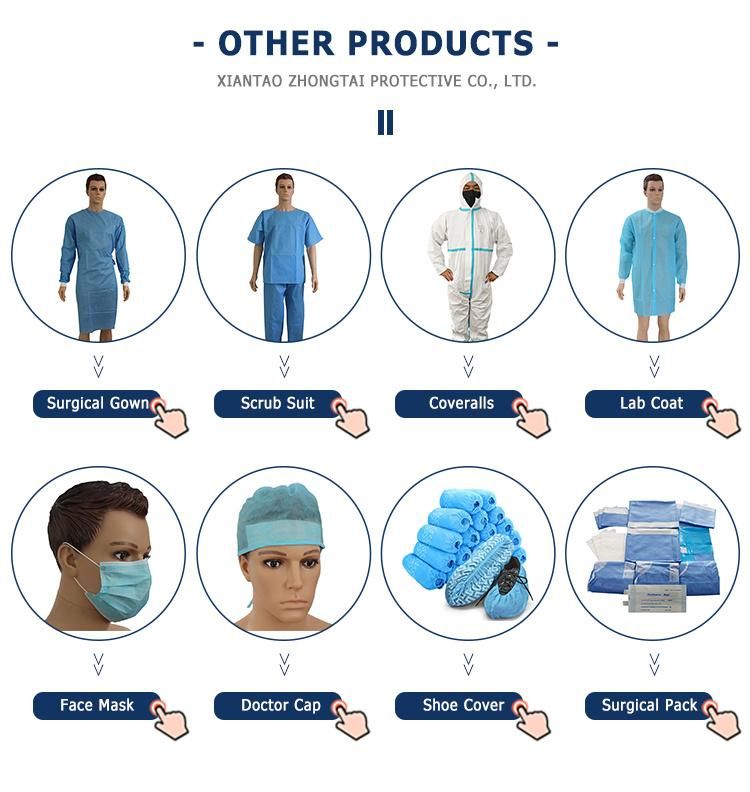 Disposable Nonwoven Surgical Bouffant Mob Cap, Clip Cap