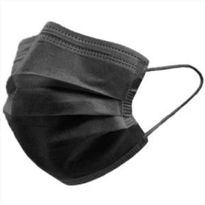 China Supply Good Breathable Disposable Black 3 Layers Ear Loop Face Mask
