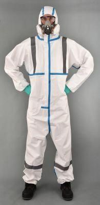 Factory Supply Wholesale Protection Suit Protective Personal Disposable Body Clothing with Reflective Stripe