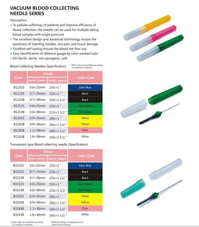 Medical Disposable Blood Collection Needle for Vacuum Blood Tube