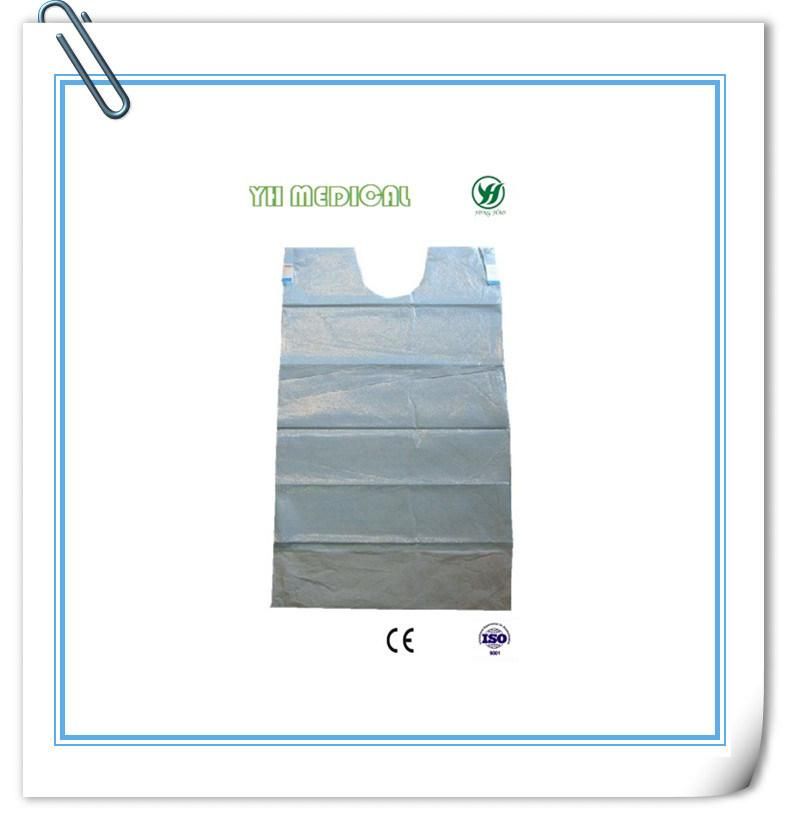 2017 Hot Sales Disposable Paper Apron for Medical Usage