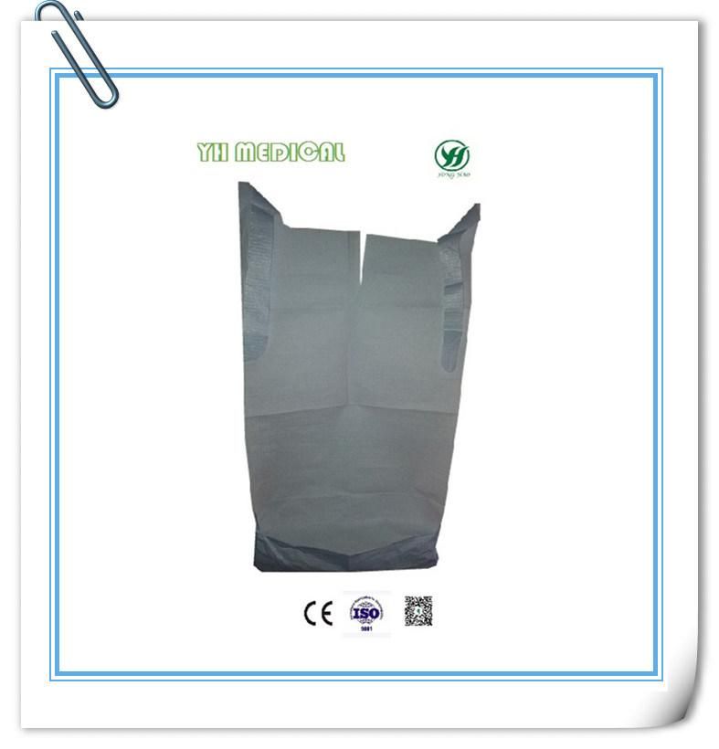 Disposable Hospital Bib with Pockets and Neck Tie