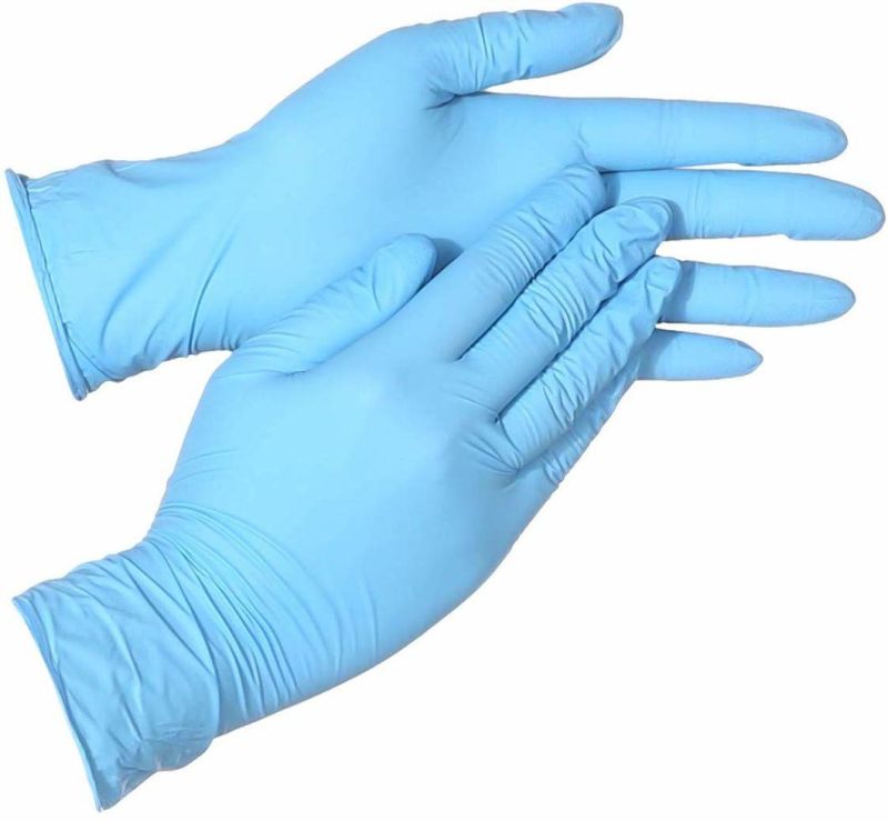 Powder Free Medical Food Diamond Pattern Examination Disposable Nitrile Gloves