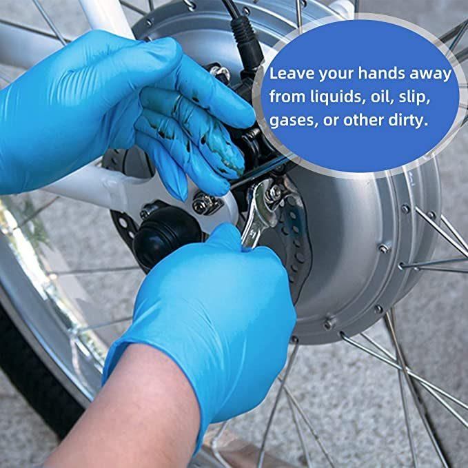 High Quality Latex Free Clear Blue Nitrile Gloves Powder Free